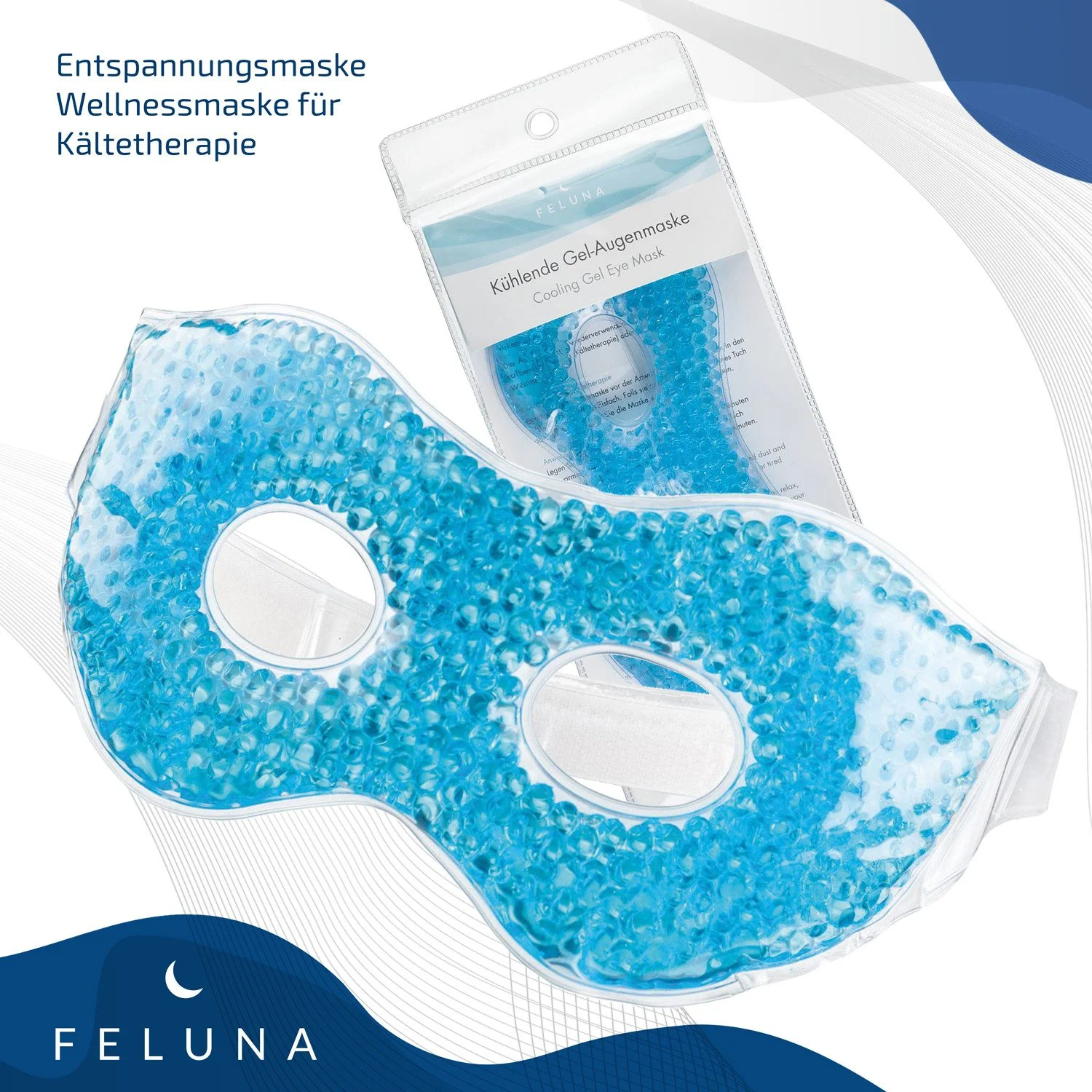 Gel-Gesichtsmaske für Kälte- & Wärmetherapie – Kühlende Wellnessmaske